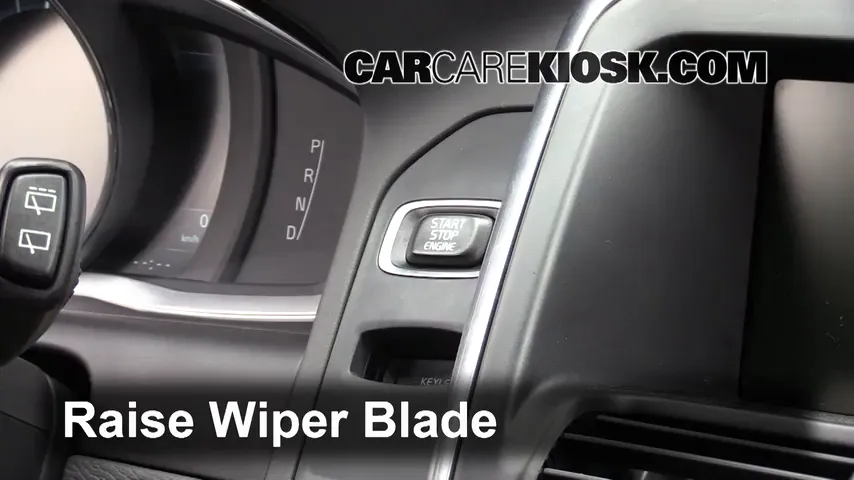 2014 Volvo XC60 T6 3.0L 6 Cyl. Turbo Escobillas de limpiaparabrisas delantero Cambiar escobillas de limpiaparabrisas